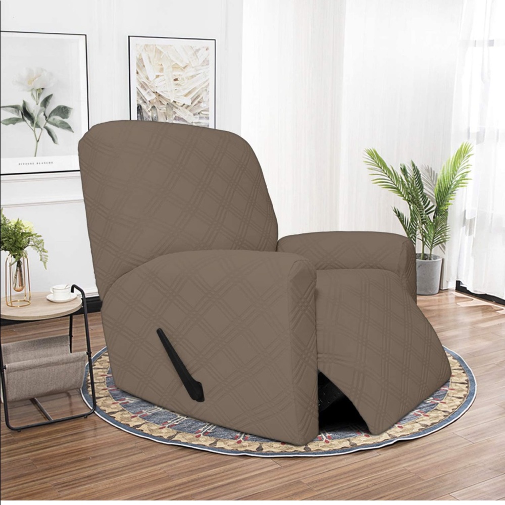 Easy-Going Stretch Recliner Sofa Cover, Camel